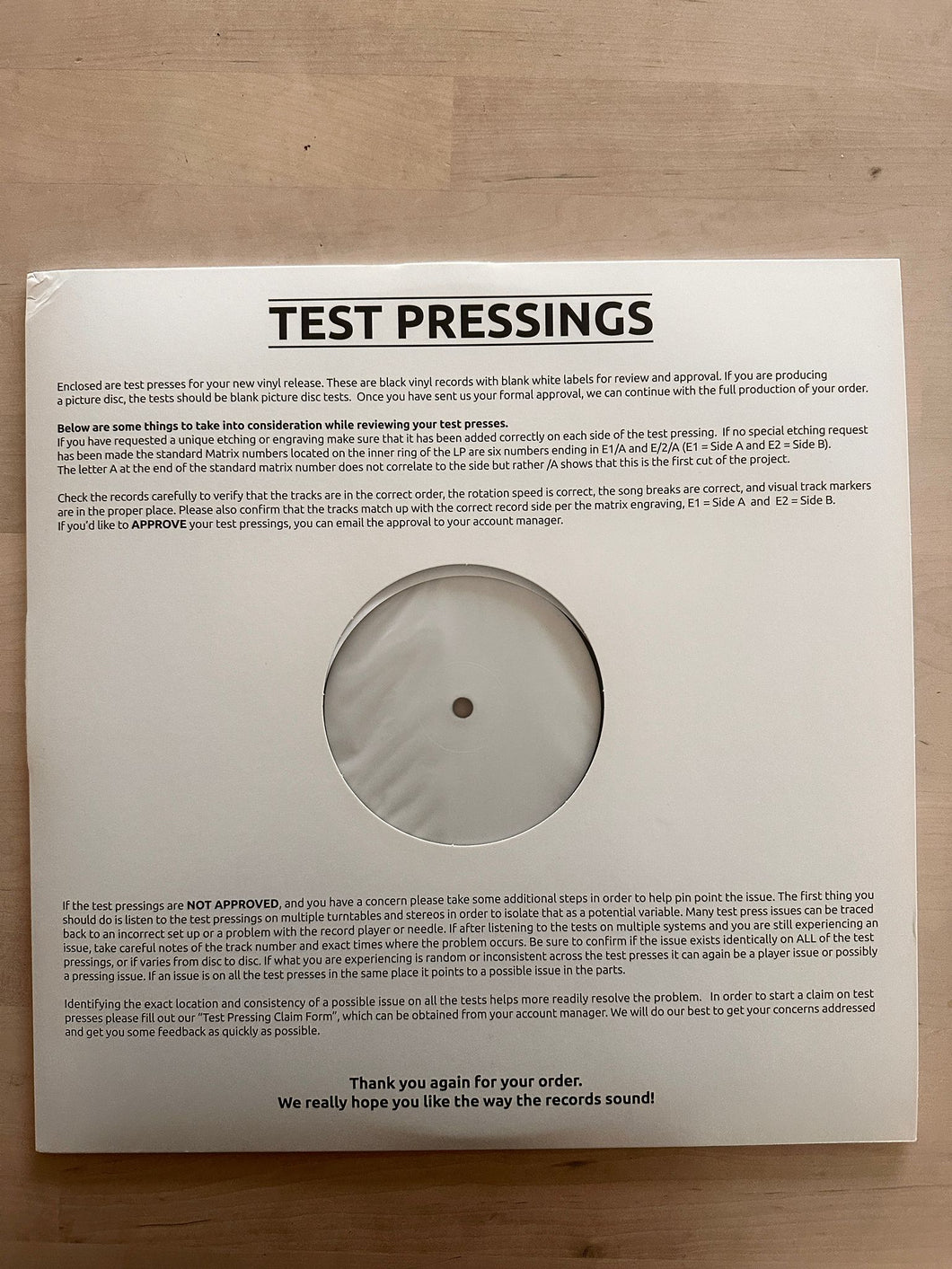 Test Press