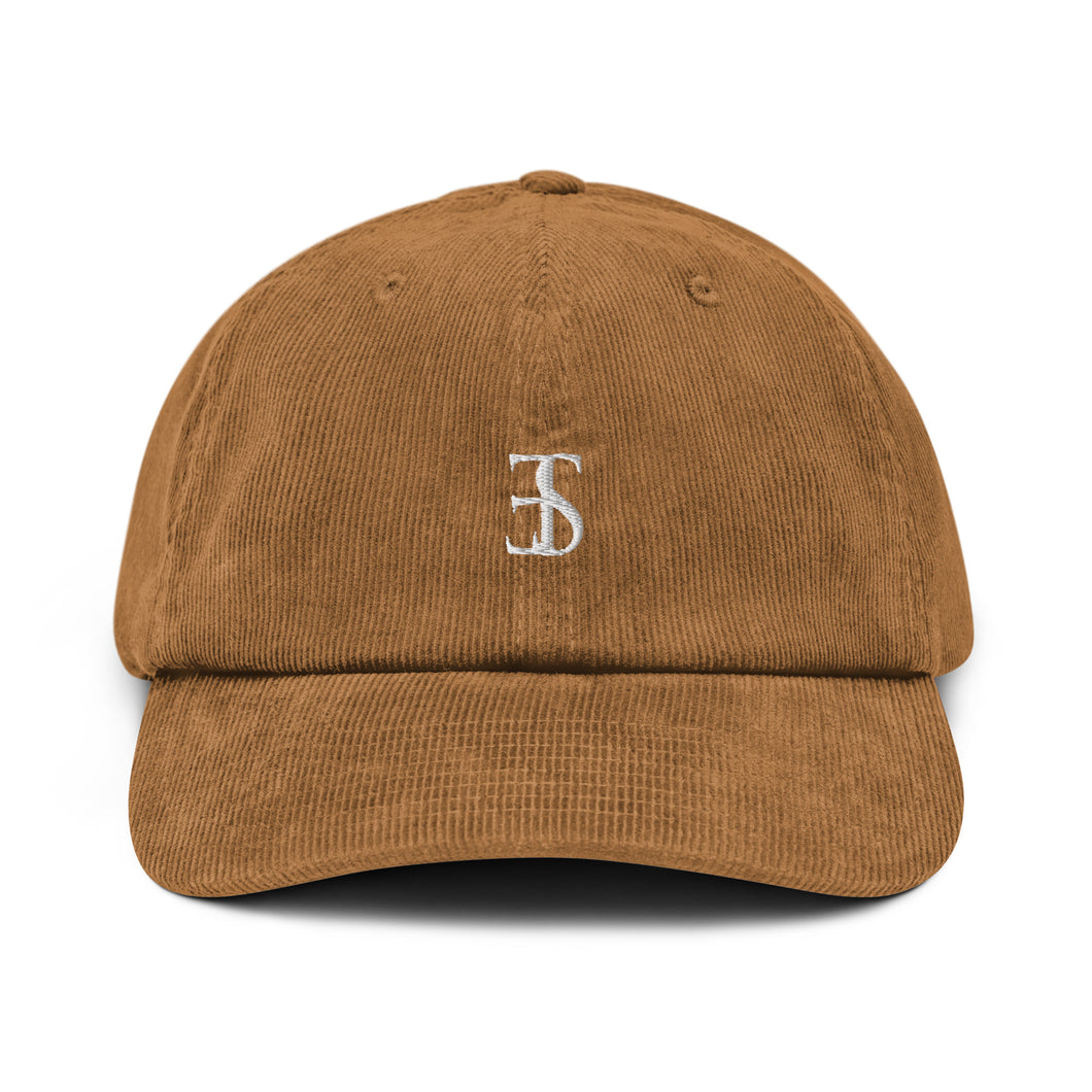 Embroidered corduroy logo hat